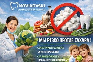 Человекоцентричный подход в стоматологии: позиция клиники NOVIKOVSKI против избыточного потребления сахара